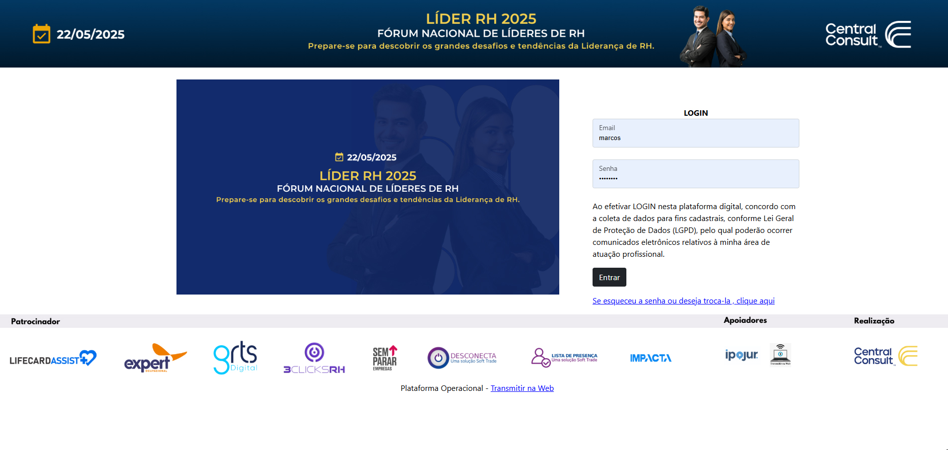 Transmissões ao Vivo pela Internet